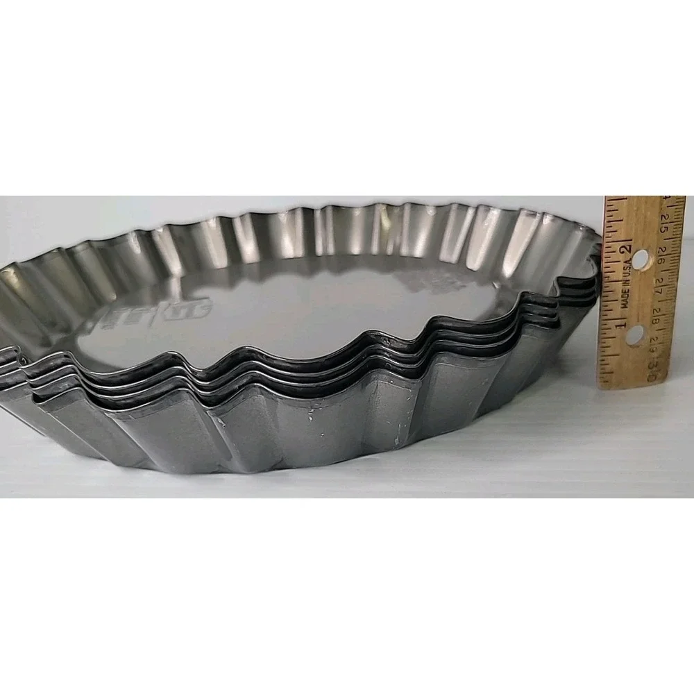 4 Duncan Hines Tiara Dessert Ekco Bakers Secret Pie Tart Quiche Flan Pan Baking